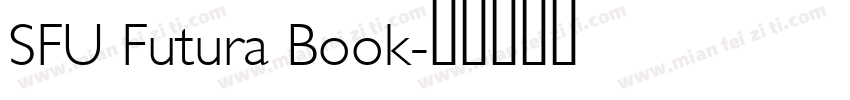 SFU Futura Book字体转换